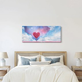 Obraz - Ružový strom srdca (120x50 cm)