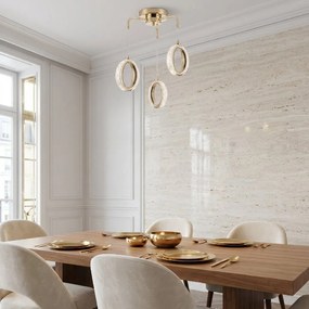 Toolight Toolight, LED závesné svietidlo G176-3CP, zlatá lesklá, OSW-07820