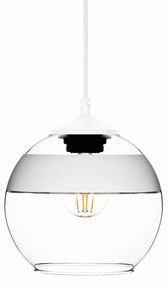 Závesná lampa Monochrome Flash číra/biela Ø 20 cm