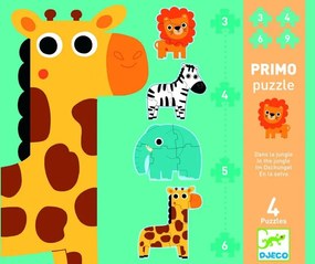 Djeco Puzzle pre najmenších 4v1: Džungľa