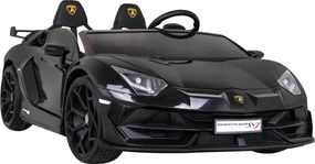 Ramiz Lamborghini SVJ DRIFT pre 2 deti čierna + funkcia Drift + diaľkové ovládanie + MP3 LED + pomalý štart