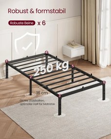 Kovová posteľ 90 cm RMB132B01