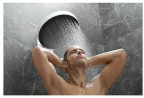 Hansgrohe Rainfinity, hlavová sprcha 360 1jet s pripojením na stenu, kartáčovaný čierny chróm, HAN-26230340