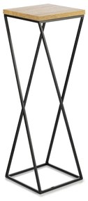 STOJAN NA KVETINÁČ LOFT7 70X24X24 CM ČIERNA/HNEDÁ