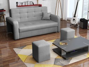 Rozkladacia sedacia súprava s úložným priestorom Clivia Home II + III, Taburetka: ľavá strana (pohovka III) + pravá strana (pohovka II), Dostupné poťahy: Manila 16