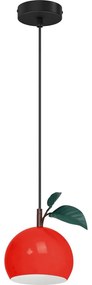 Luster na lanku APPLE 1xE27/15W/230V červená
