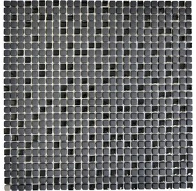 Sklenená mozaika CUBA 01B ČIERNA 30,5x30,5 cm