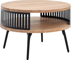 XXXLutz KONFERENČNÝ STOLÍK, prírodná farba, drevo, kov, 75/75/44 cm Carryhome - Stolíky do obývačky - 000729001602