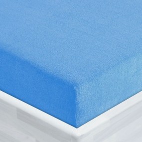 Froté napínacie prestieradlo FR-015 Svetlo modré 200 x 200 - výška 20 cm