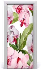 Samolepiace fototapety na dvere orchidea 75x205 cm