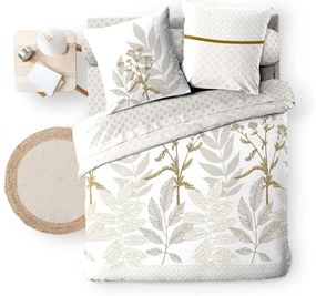 Béžové bavlnené obliečky na dvojlôžko/predĺžené s plachtou/6-dielne 240x220 cm Raoni – douceur d'intérieur