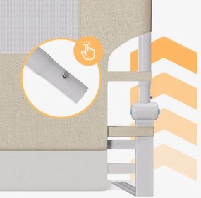 Bezpečnostná zábrana na posteľ Cover 30 béžová 200 cm