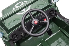 LEAN CARS Elektrické autíčko na akumulátor JH-103 armádne zelené 4x4