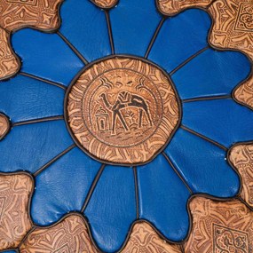 Kožená taburetka Tuareg