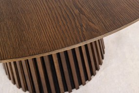 Jedálenský stôl Ali Wood 120cm tmavý dub kruhový