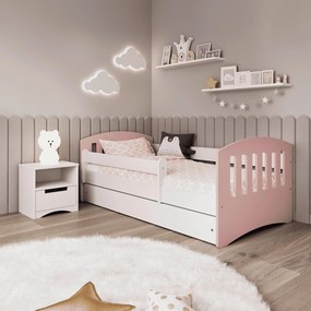 XXXLutz POSTEĽ PRE DETI A MLÁDEŽ 80/140 cm, biela, pink MID.YOU - Detské izby - 002142000112