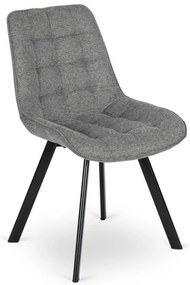 Vintino kreslo BERA Látka - sivá farba, nohy čierne - vintino.sk