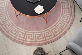 Okrúhly koberec HAMPTON Grecos,  Grécky  ružová
