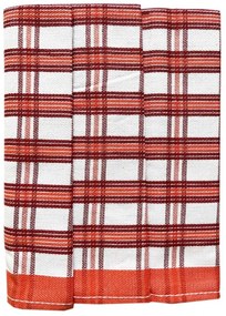 Polášek Károvaná utierka Egypt – 3 ks - č. 19 | Biela / červená