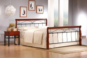 HALMAR, VERONICA posteľ 160x200, dekor antická čerešňa