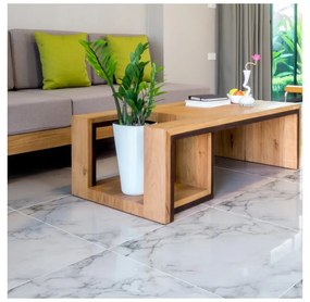 Samolepka na podlahu Ambiance Slab Stickers White Marble, 30 × 30 cm