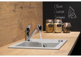 KFA Armatura 6613-110-00 - Drezová batéria s vyťahovacou sprškou INDIRA l. chróm