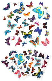 Samolepky na okno Motýle, 60 ks