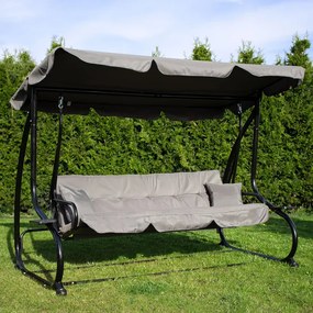 Záhradná hojdačka LINDA SPRINGOS GS0003-sivá