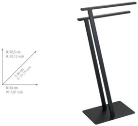 WENKO 24396100 - Stojan na uteráky LIRIO 20x40 cm čierny