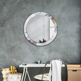 Okrúhle ozdobné zrkadlo Abstraktné tekuté umenie fi 80 cm