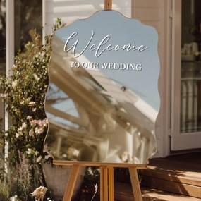Nálepka na zrkadlo S13 – Welcome to our wedding