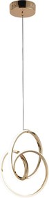 Toolight Toolight, LED závesné svietidlo 25x30cm, 24W, 4000K, G076-1CP, zlatá lesklá, OSW-08650