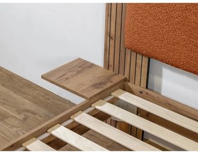 Oranžová dvojlôžková posteľ s roštom 160x200 cm Lior – Bobochic Paris