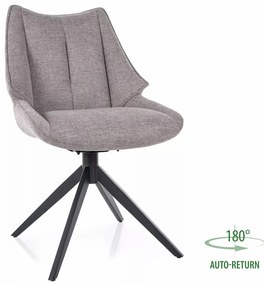 Otočné jídelní křeslo Coda šedé/černé