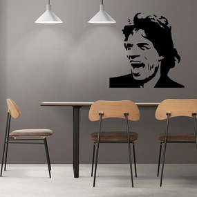 Veselá Stena Samolepka Mick Jagger Farba: černá, Veľkosť: 40 x 40 cm
