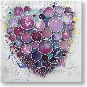 Maľovaný obraz na stenu SRDCE 60x60 cm