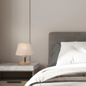 Brilagi - LED Stolná lampa ANTHONY 1xE14/40W/230V dub/béžová