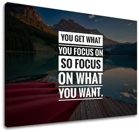 Motivačný obraz na stenu You get what you focus | rôzne rozmery