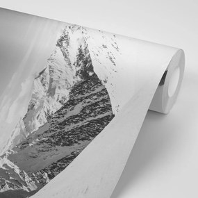 Fototapeta čiernobiele kopce pokryté snehom