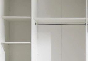 Šatníková skriňa Maturs, 267 cm, biela