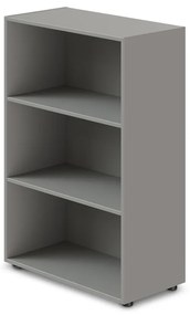 Stredná široká skriňa TopOffice 79,8 x 40,4 x 119,5 cm, sivá