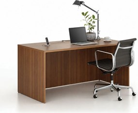 Kancelársky písací stôl FRAME, 160x80 cm, orech