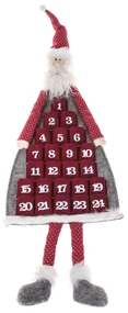 Závesný adventný kalendár Santa, 110 cm