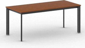 Rokovací kancelársky stôl PRIMO INVITATION, 180x80 cm, čierna podnož, čerešňa