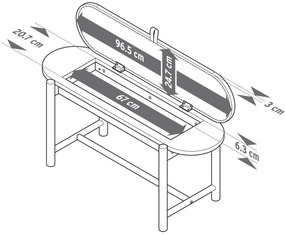 Lavica z masívneho dreva s čalúnením a úložným priestorom