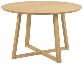 Kulatý jídelní stůl Malika 120 cm dub přírodní