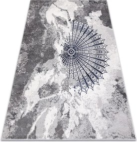 Koberec ALLURE 5715 svetlosivý / granátový