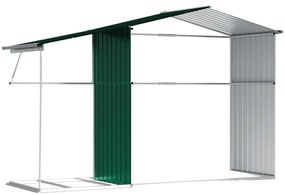 Záhradná kôlňa zelená 277x192,5x179 cm pozinkovaná oceľ
