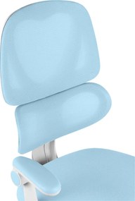 Detská otočná stolička Neoseat JUNI 023 — látka, prateľný poťah, modrá