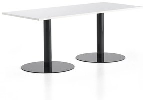Stôl ALVA, 1800x800x720 mm, antracit, biela